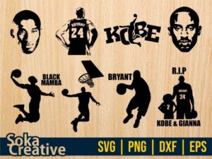 kobe bryant svg bundle cut file