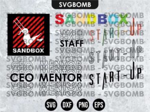 start-up mentor sandbox svg bundle cut file