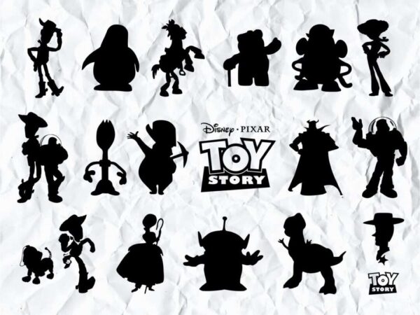 toy story silhouette svg bundle cricut File