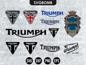 triumph svg bundle logo bikes vector