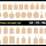 CUTTING BOARD SET SVG CUT FILE VECTOR