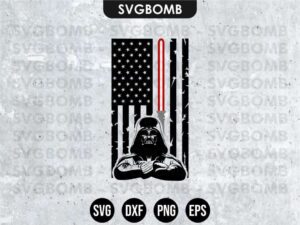 Darth Vader American Flag Star Wars SVG Cricut File