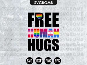 Free Human Hugs SVG Cricut File