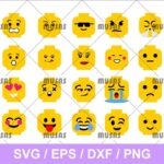 Lego Head Emoji SVG Cricut Files