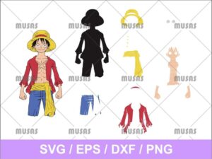 Monkey D Luffy One Piece SVG Cricut File Vector