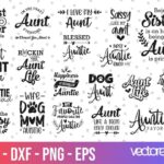 aunt svg bundle cricut file vector