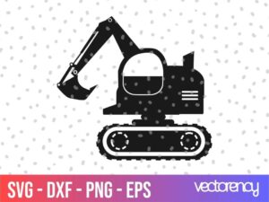 excavator svg silhouette cut file