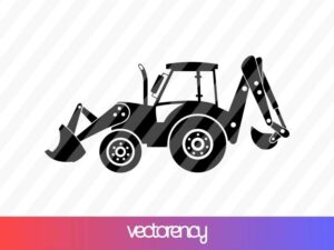 excavator vector svg cricut file vector