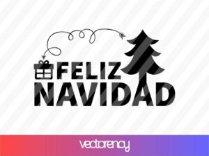 feliz navidad svg cricut file vector