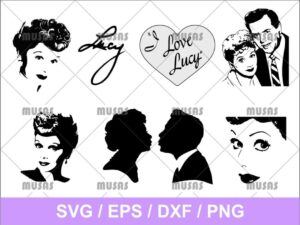 i love lucy svg bundle cricut file