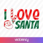 i love you santa svg cricut file