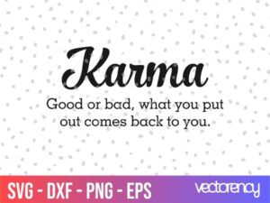 karma svg cricut file