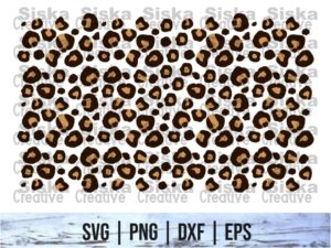 leopard print svg design cut file