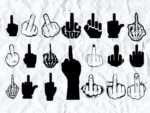 middle finger svg bundle