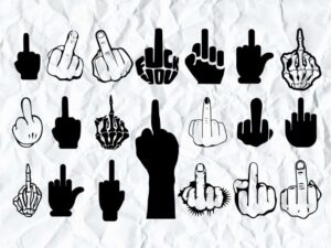 middle finger svg bundle cut file