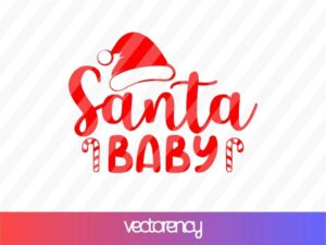 santa baby svg cut file