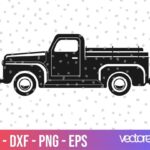 vintage truck svg cricut file vector