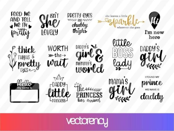 Baby Girl SVG Bundle