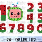 Cocomelon Watermelon Numbers SVG