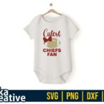 Cutest Chiefs Fan SVG Cricut File Vector