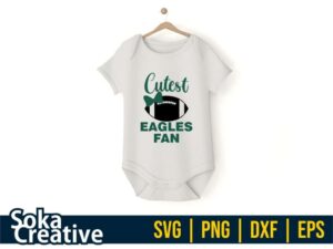 Cutest Eagle Fan, Philadelphia Eagles SVG PNG DXF EPS vector