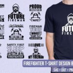 Firefighter T-Shirt Design SVG Bundle