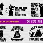 Funny Cat SVG Bundle Cuttfing for cricut