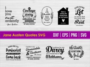 Jane Austen Quotes SVG