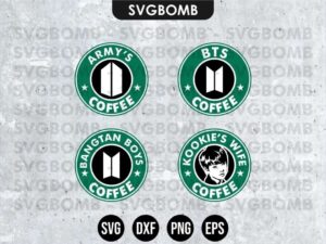 Jungkook Starbucks BTS SVG DXF PNG EPS