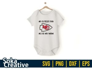 Kansas City Chiefs Cutest Fan SVG PNG DXF EPS