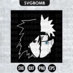 Naruto Sasuke Split Face SVG Cut File