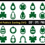 Saint Patrick Earring SVG PNG DXF EPS Vector