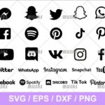 Social Media Logo SVG Cut File PNG Transparent