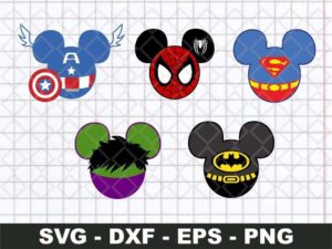 Superheroes Mickey Heads Bundle