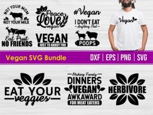 Vegan T-Shirt Design SVG Bundle