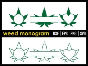 Weed Monogram SVG