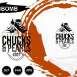 chucks and pearls svg cut file eps vector