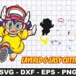 dr slump arale svg layared cricut file