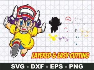 dr slump arale svg layared cricut file