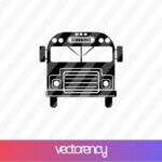 school bus silhouette svg cricut file vector