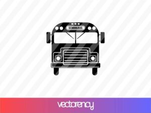 school bus silhouette svg cricut file vector