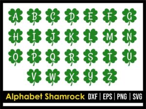 Alphabet Shamrock SVG