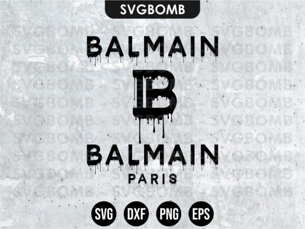 Balmain Drip Logo SVG