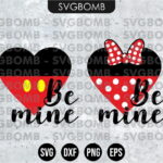 Be Mine Mickey Minnie Heart SVG