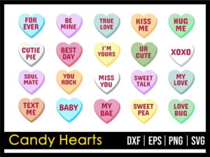 Candy Hearts SVG