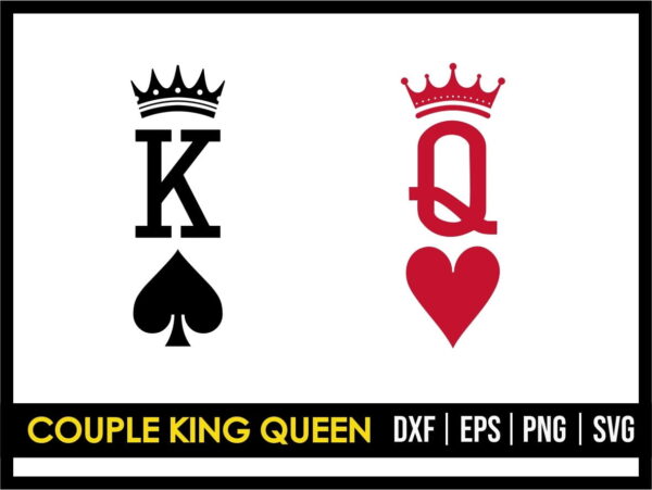 Couple King Queen SVG