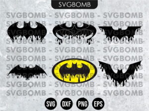 Dripping Batman Logo SVG