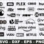 Popular TV Streaming Services Logo SVG