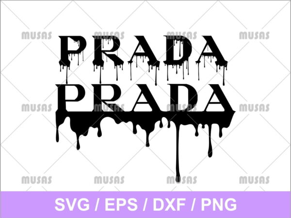 Prada Drip Dripping Logo SVG