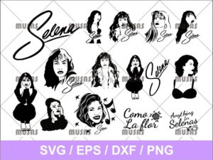 Selena Quintanilla Face SVG